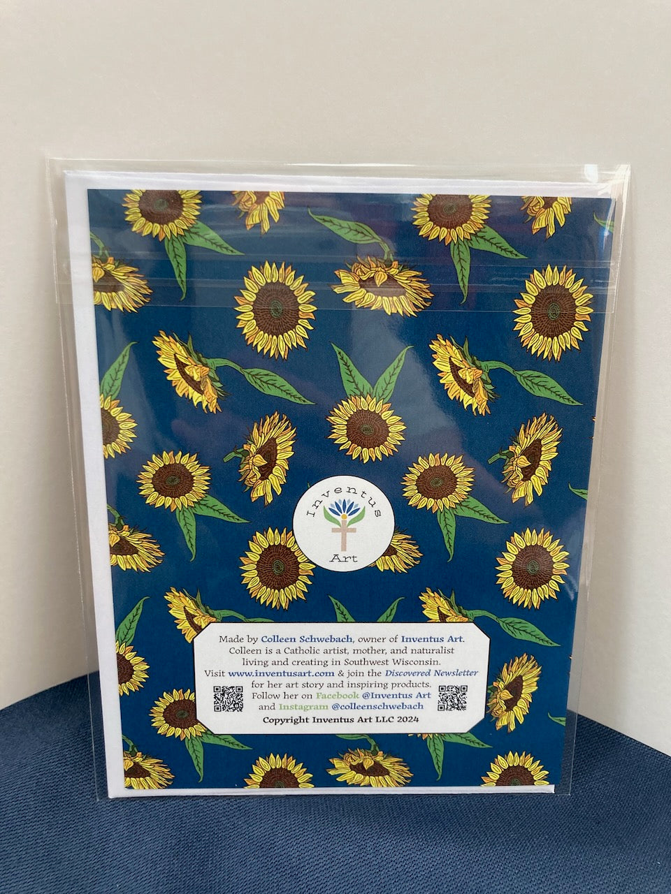 Single "Sunny Day" Greeting Cards with Peel-and-stick Envelopes (A2 size; 5 color choices)