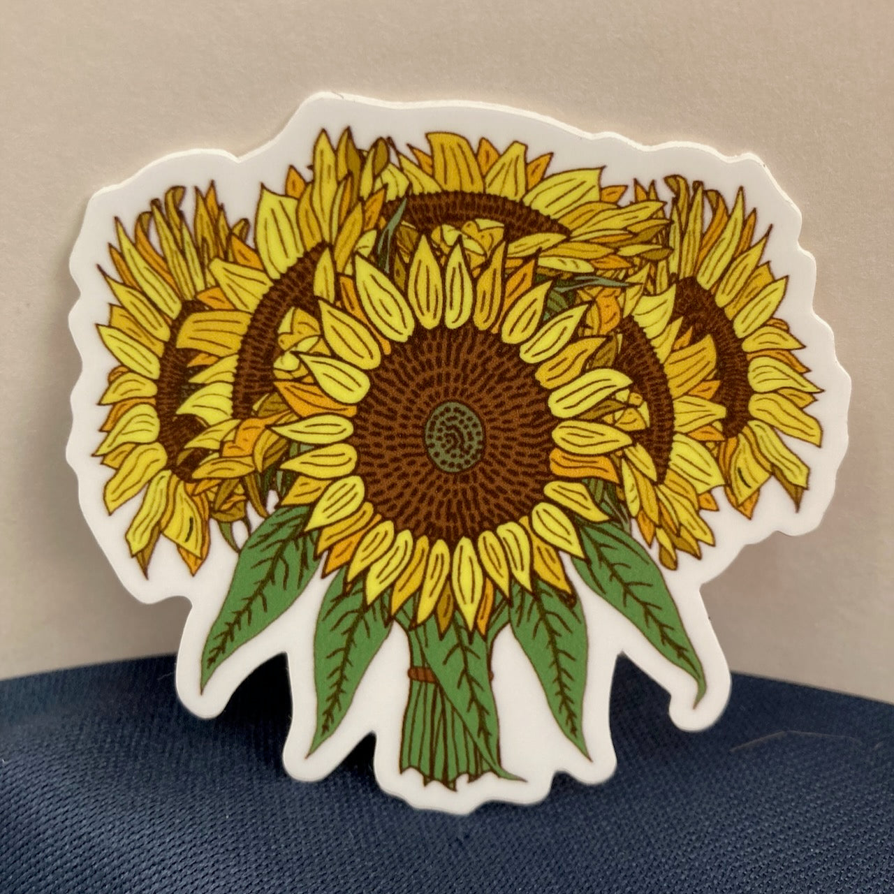 Sunflower Bouquet Vinyl Sticker (3″ × 2.93″)