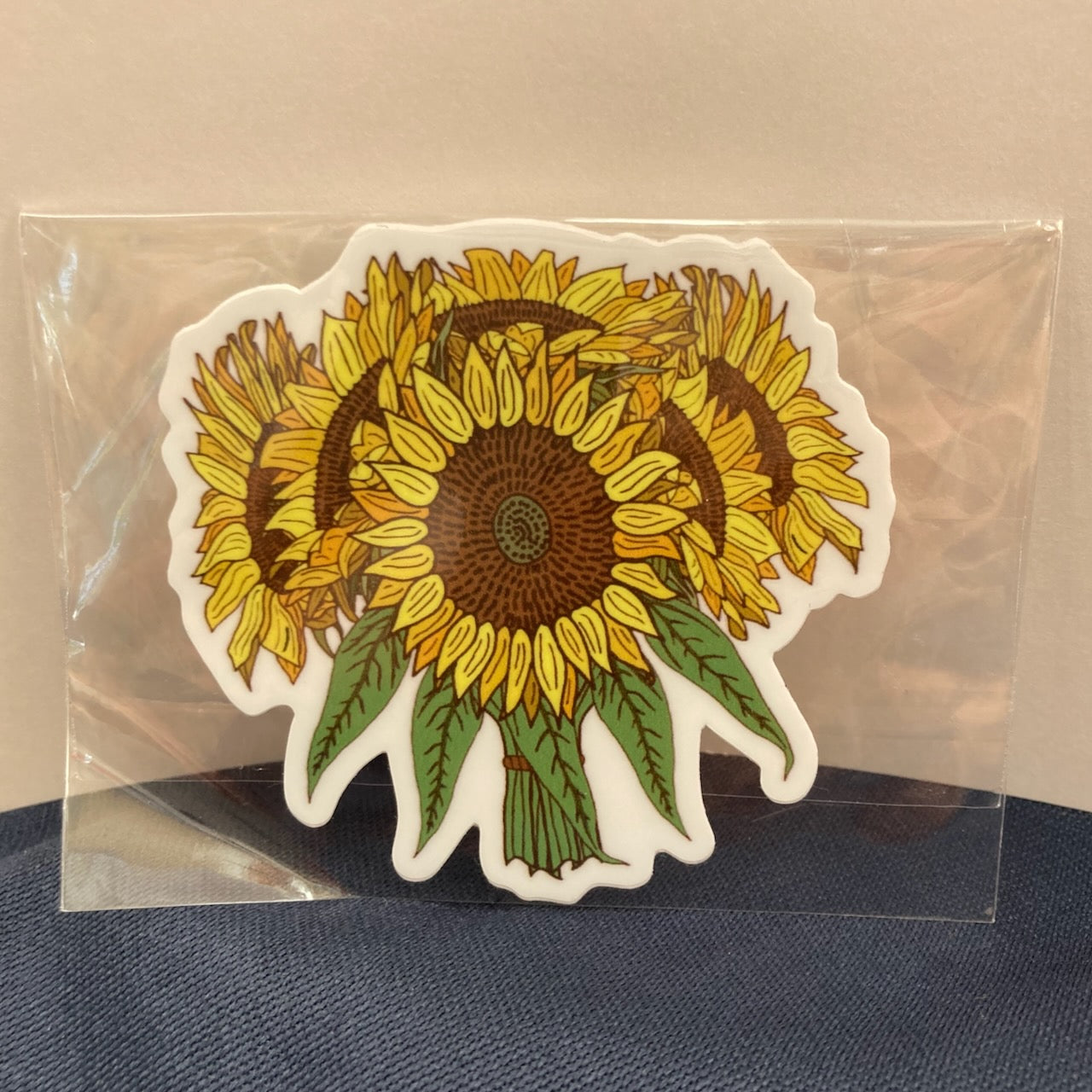 Sunflower Bouquet Vinyl Sticker (3″ × 2.93″)