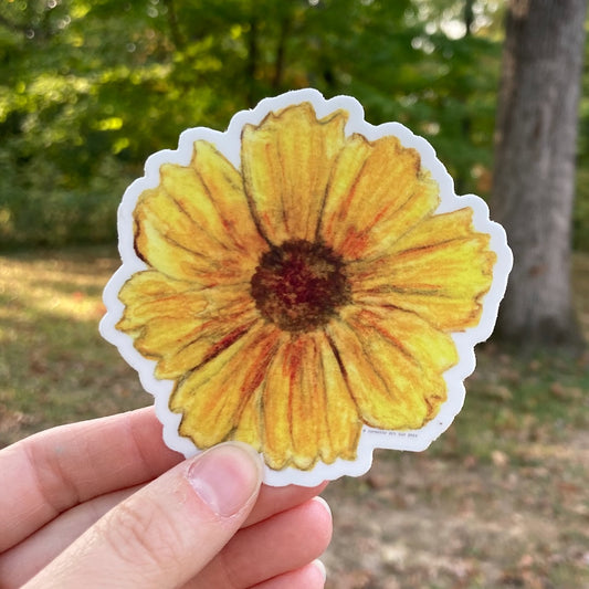 Lanceleaf Coreopsis Vinyl Sticker (2.98″ × 3″)