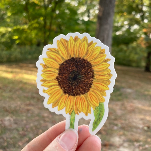 Sunrich Summer Provence Sunflower Vinyl Sticker (2.28″ × 3″)