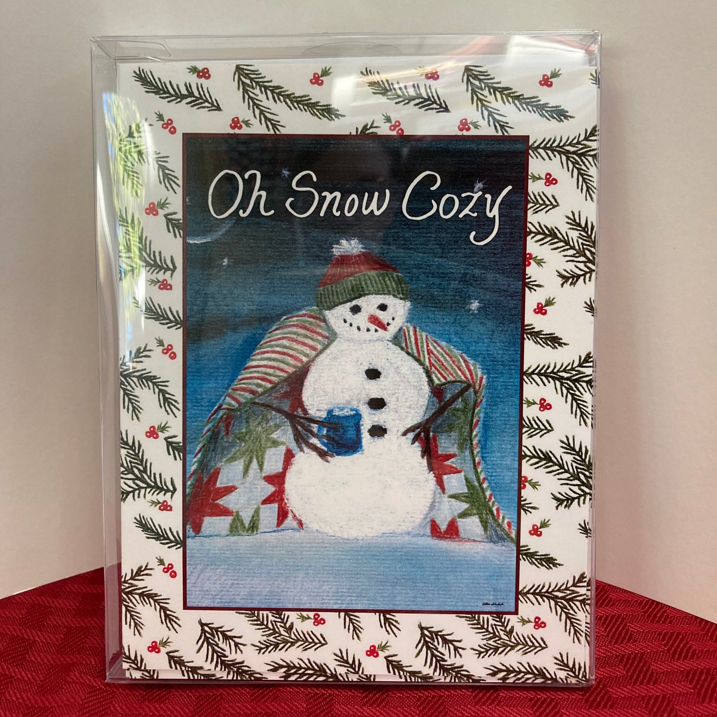 Box of 10 "Oh Snow Cozy" Christmas Greeting Cards (A2)