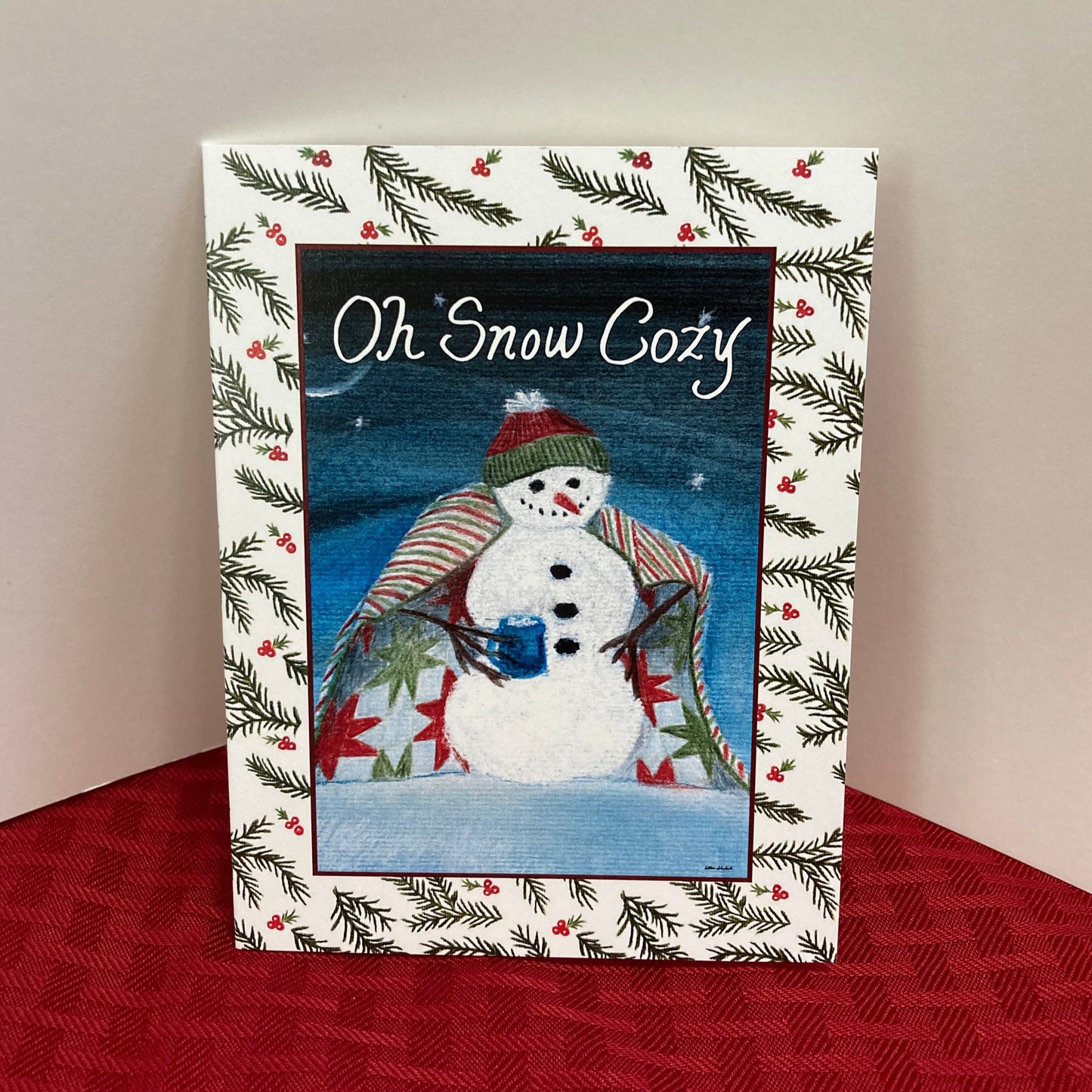 Box of 10 "Oh Snow Cozy" Christmas Greeting Cards (A2)