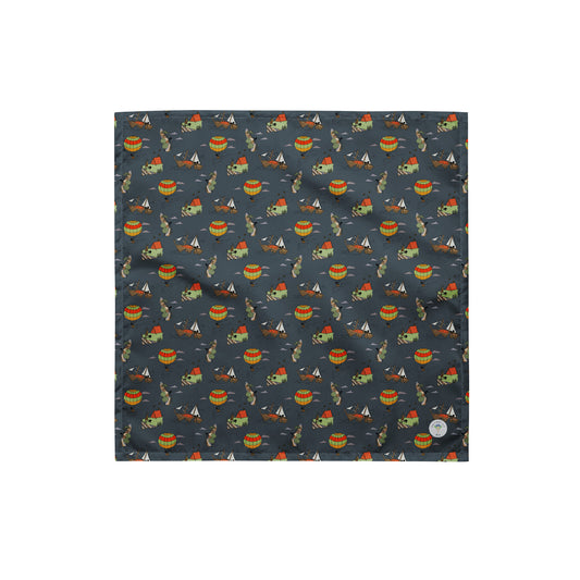 Dark-Blue "Dreaming Adventure" Bandana (3 sizes)