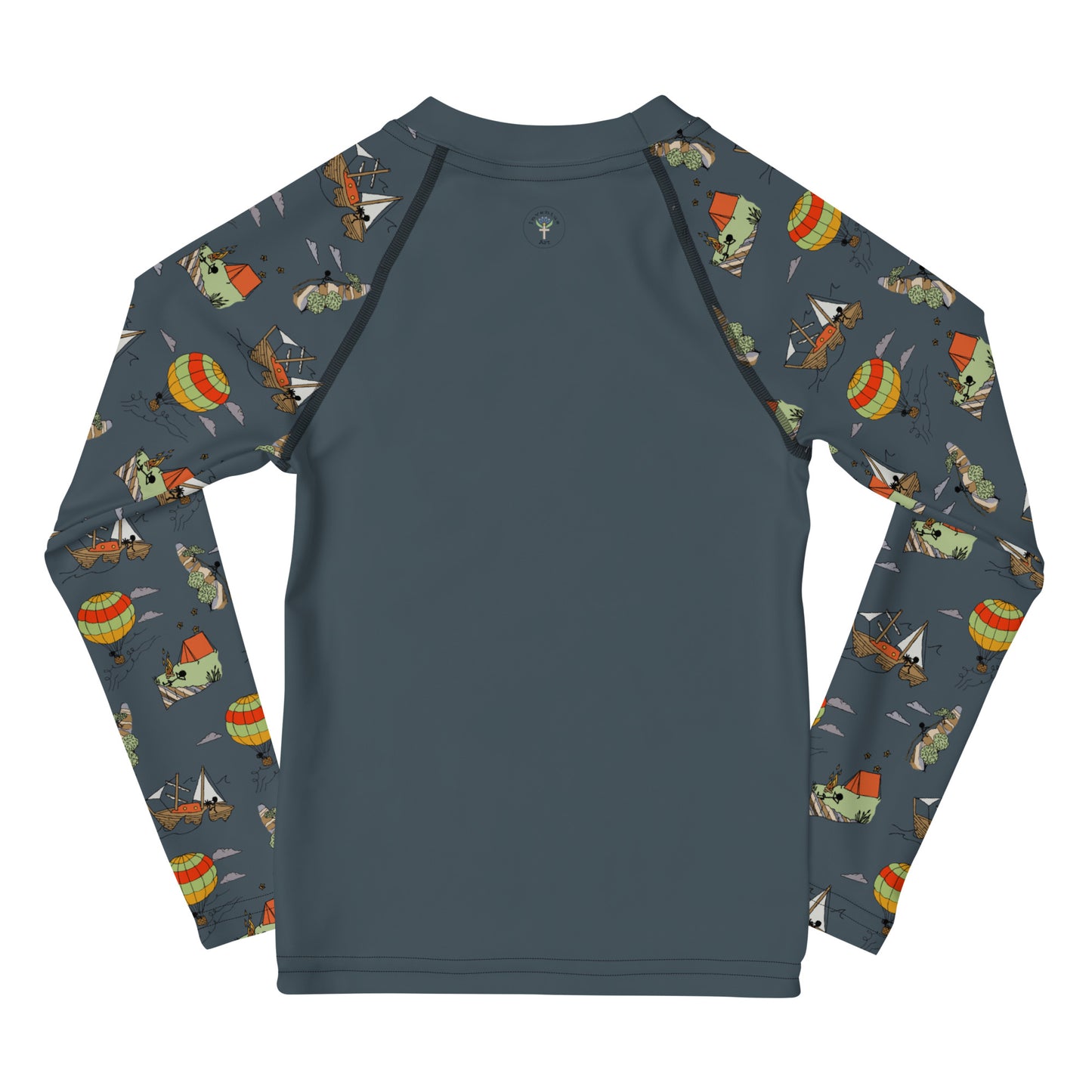 Kids Dark-Blue "Dreaming Adventure" Long-Sleeved Rashguard Shirt (Size 2-7)