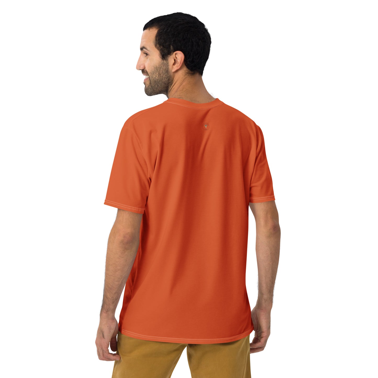 Men's Orange Climbing "Dreaming Adventure" Crew-Neck T-shirt (Size XS-2XL)