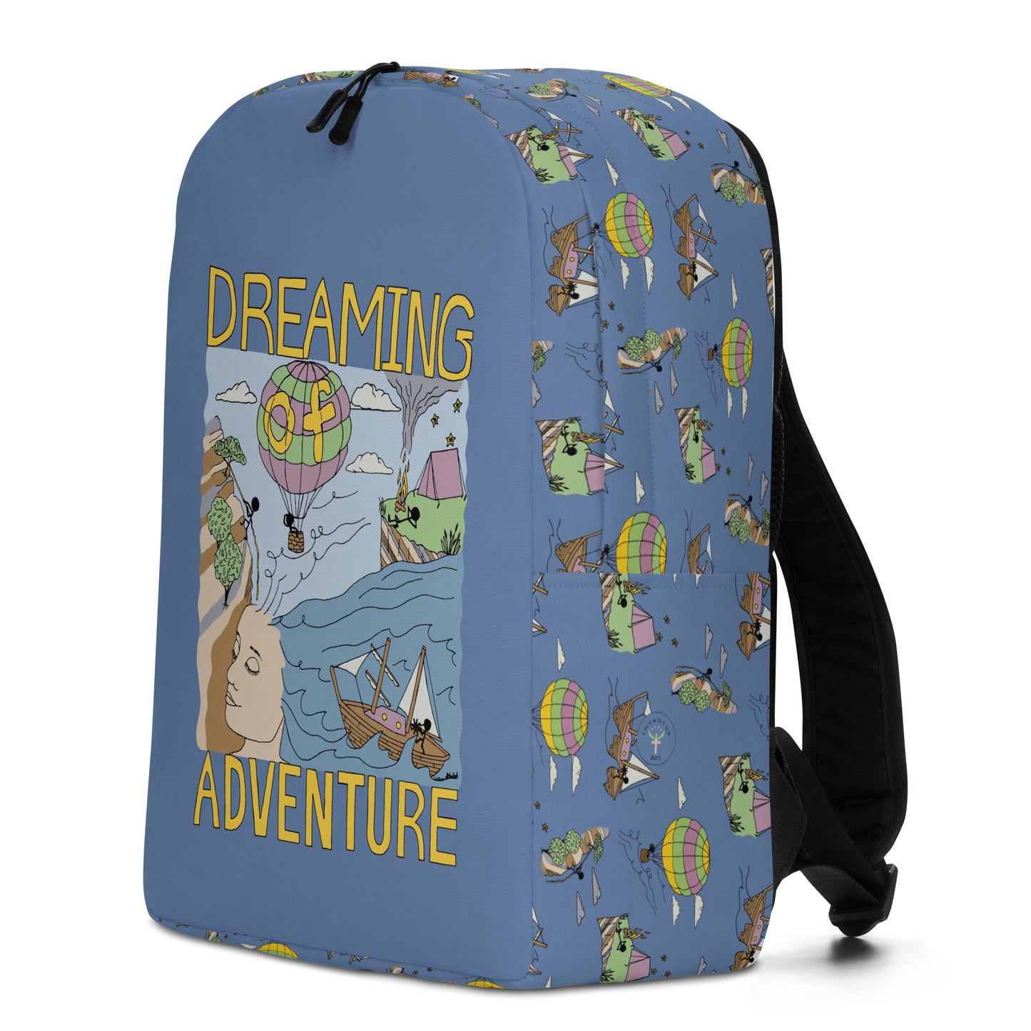 Lavender-Blue "Dreaming Adventure" Minimalist Backpack