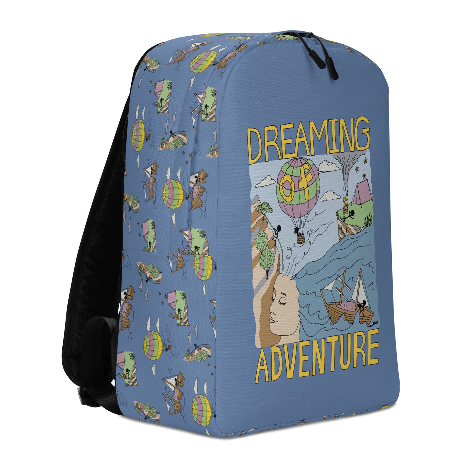 Lavender-Blue "Dreaming Adventure" Minimalist Backpack