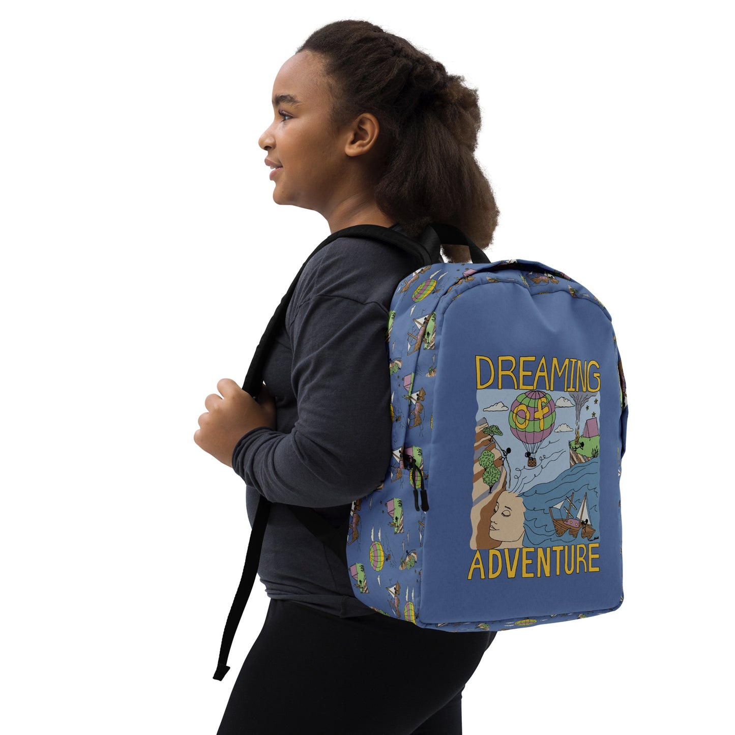 Lavender-Blue "Dreaming Adventure" Minimalist Backpack