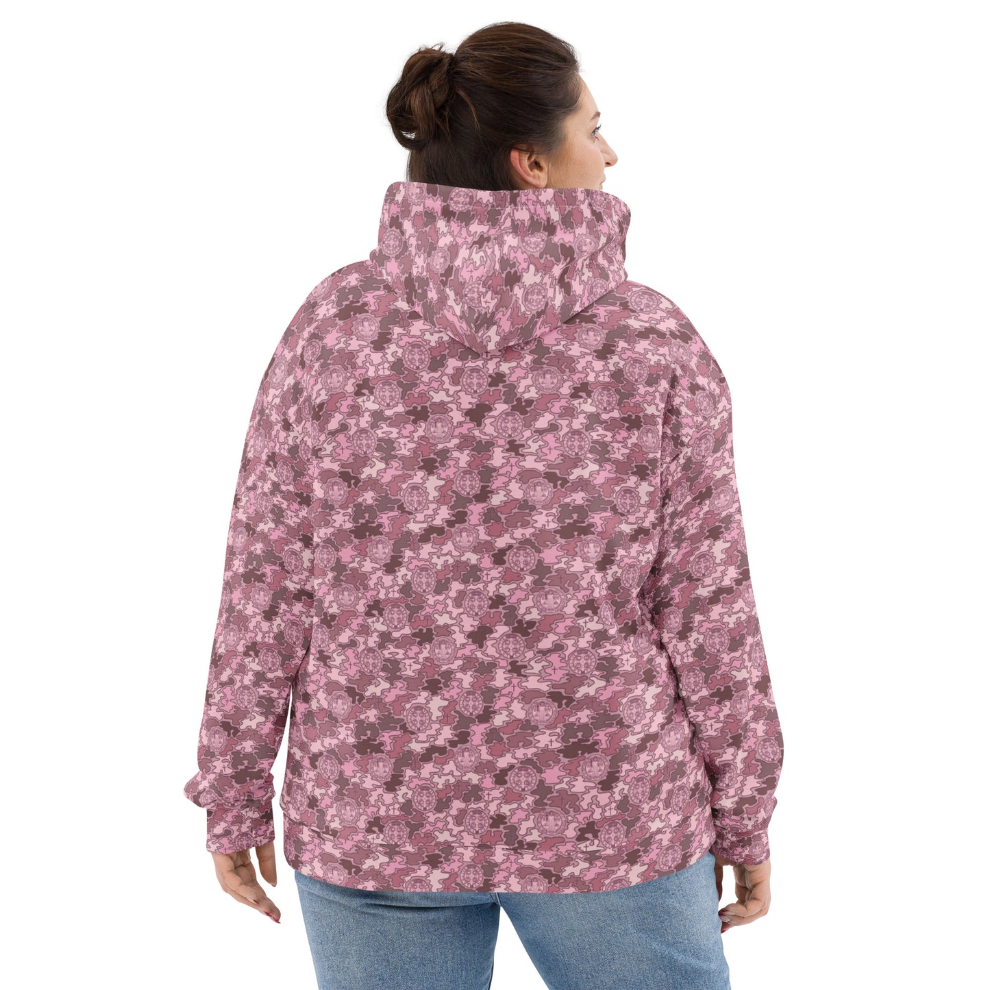 Pink "Catholicamouflage" Unisex Pull-over Hoodie (Size XS-6XL)