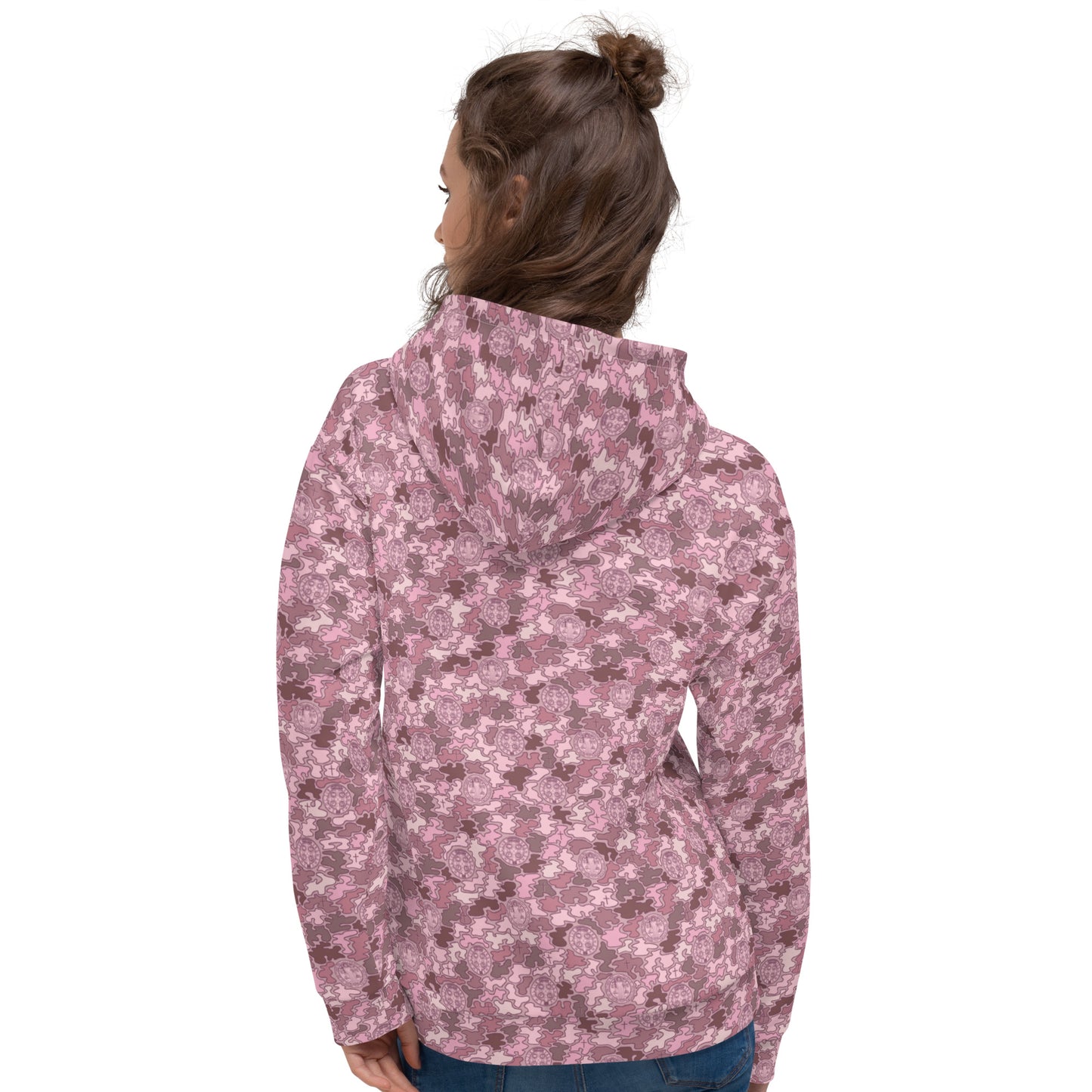 Pink "Catholicamouflage" Unisex Pull-over Hoodie (Size XS-6XL)