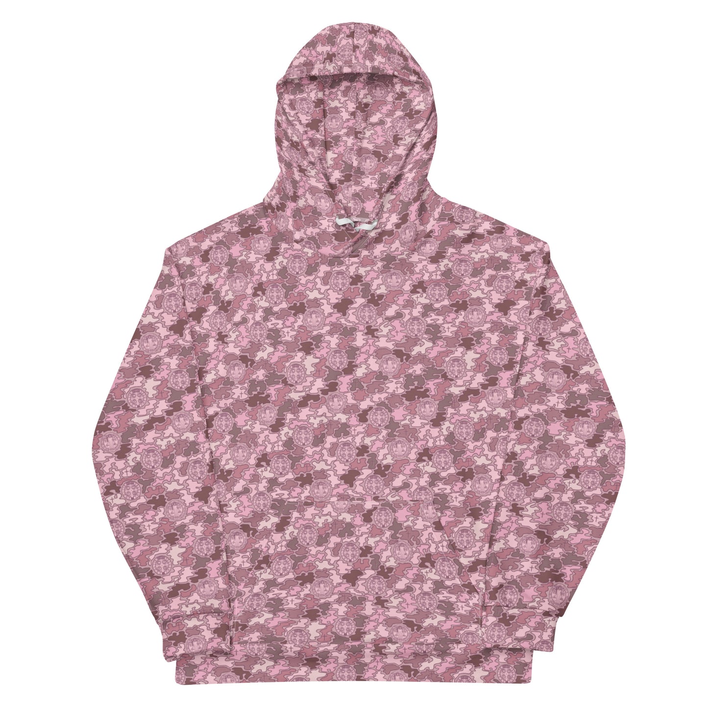 Pink "Catholicamouflage" Unisex Pull-over Hoodie (Size XS-6XL)