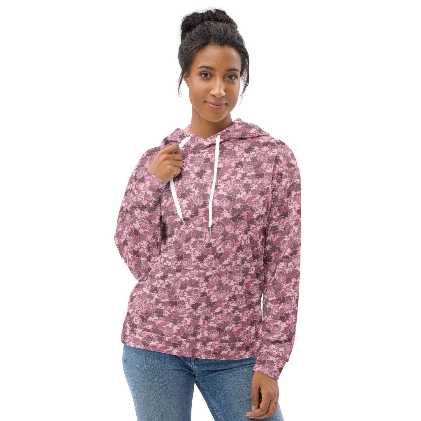 Pink "Catholicamouflage" Unisex Pull-over Hoodie (Size XS-6XL)